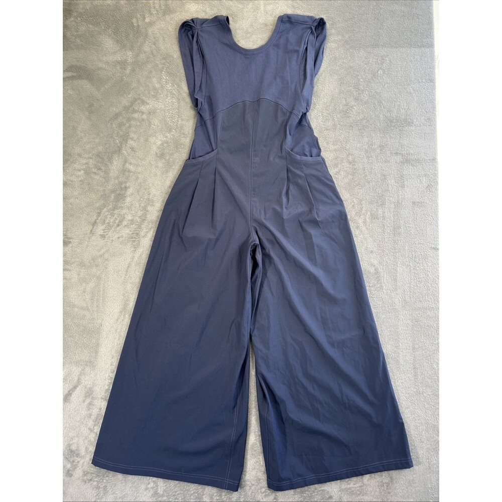 FP Movement Wide Leg Jumpsuit Womens XS Sleeveless One Piece Blue Free People